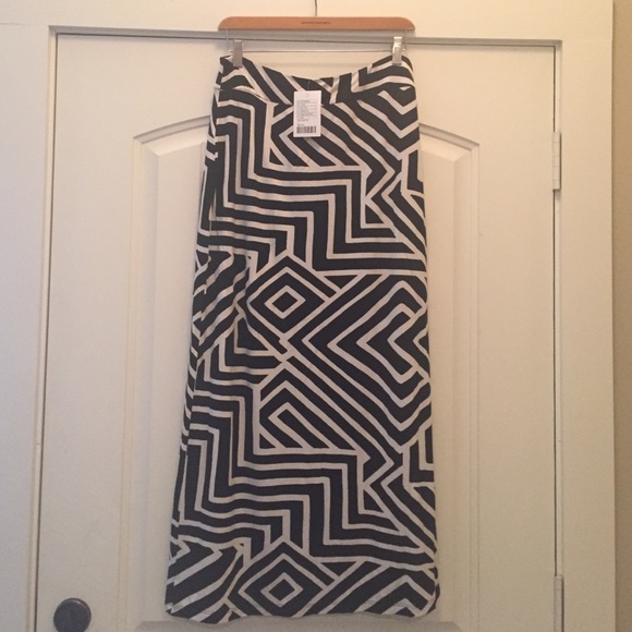 Anthropologie B&W maxi skirt