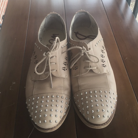 Sam Edelman Shoes - Sam Edelman Jayna Nude Studded Oxford
