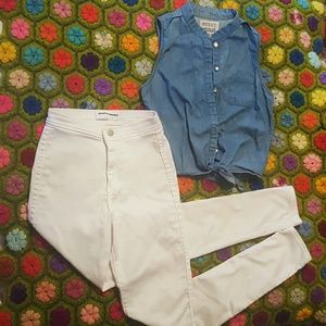 SALE! American Apparel Easy Jeans In White