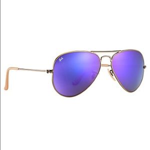 Dark purple ray ban aviators