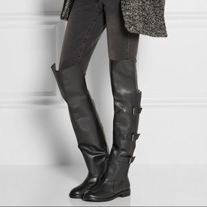 Tibi dark Brown leather boots