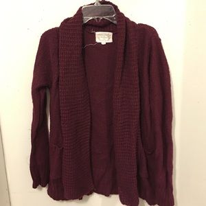 Burgundy cardigan