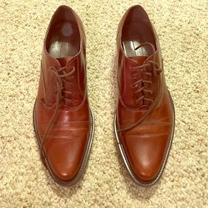 Brown female loafers size 6M Nine West