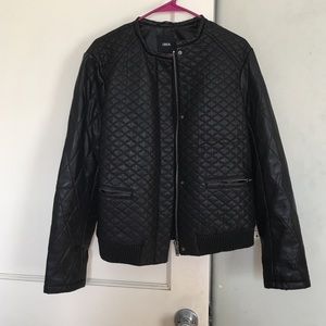 Quilted Leather Bomber