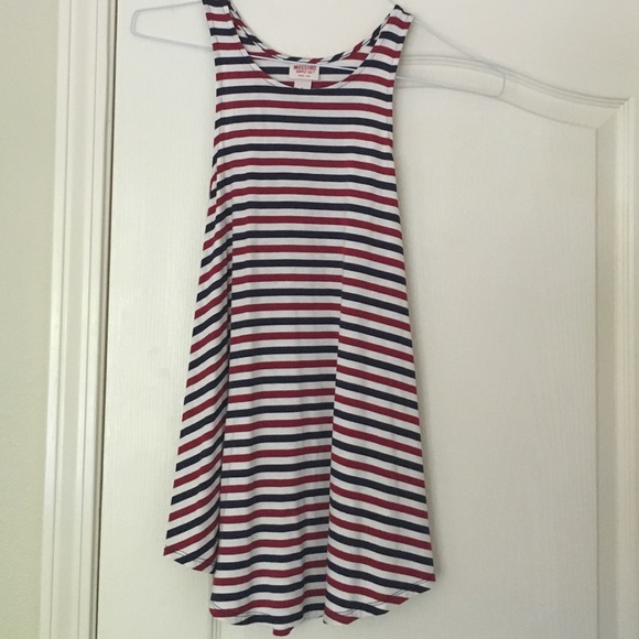 High neck striped tank💈
