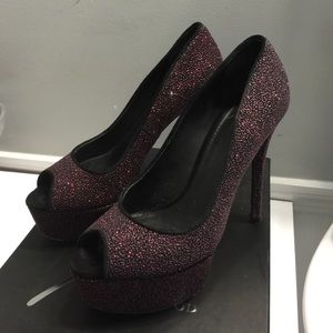 Brian Atwood Sugar Paint Peeptoe Pump