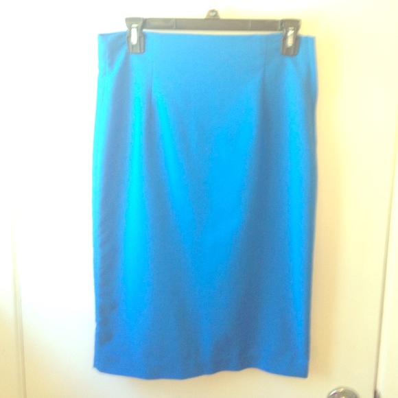 ZARA Midi Blue Pencil Skirt