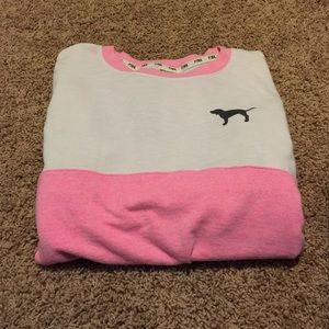vs pink sweater/long sleeve shirt