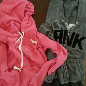 Two Small VS PINK sweatshirt bundle
