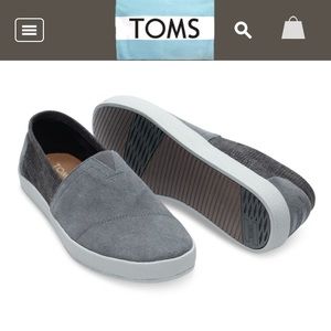 TOMS Avalon Grey suede slip on (men's)