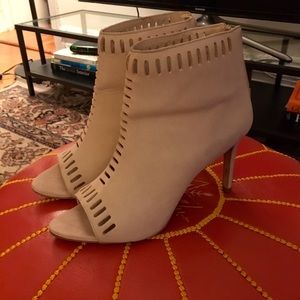 Loeffler Randall Nude Peep toe booties