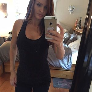 Black Sparkled Tank Top