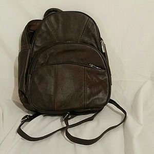 Mini Brown Leather Backpack NWOT