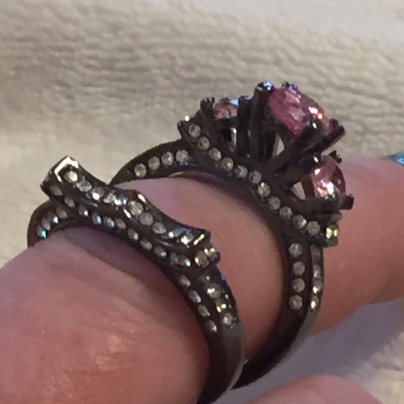 💍🎀STUNNING!🎀💍RING PINK & WHITE CZ SET!💕 - Picture 4 of 4