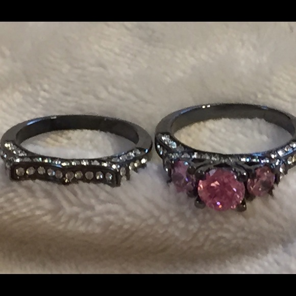 💍🎀STUNNING!🎀💍RING PINK & WHITE CZ SET!💕 - Picture 3 of 4