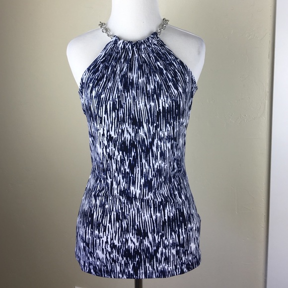 LAST CHANCE ❤️Michael Kors blue & white halter top - Picture 2 of 4