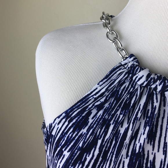 LAST CHANCE ❤️Michael Kors blue & white halter top - Picture 3 of 4