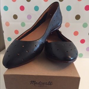 Madewell Holepunch Skimmer Flat Leather (JCrew)