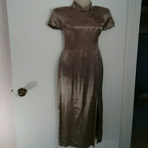 Long Dress Mandarin Neckline