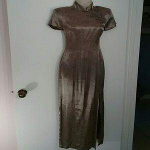 Long Dress Mandarin Neckline