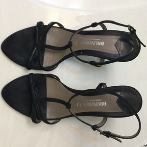 Brunomagli black felt sandals