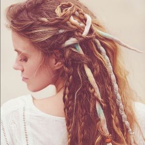 Free People wool dread lock hair extensions