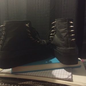 Spiked platform sneakers.