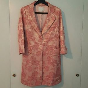 Banana Republic Rose pink brocade coat