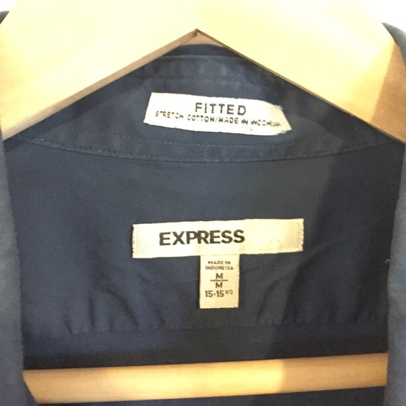 Express Dress Shirt Navy - Picture 2 of 2