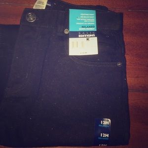 Boys Basic Editions Black straight leg jeans 12H