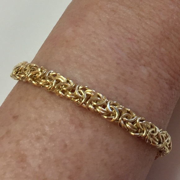 Vintage Jewelry - 925 ITALy SterlingSilver GP 6.5" Bracelet