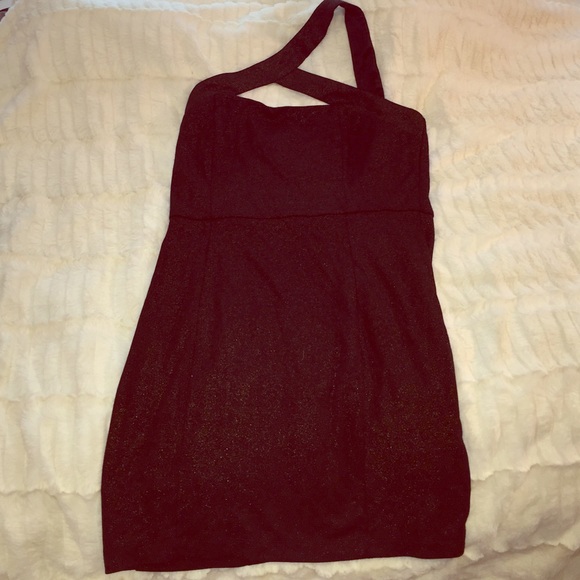 Black Dress with Subtle Gold Sparkles