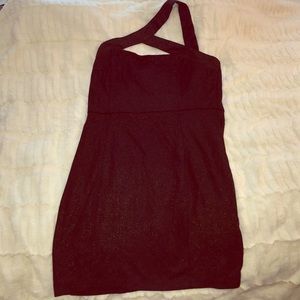 Black Dress with Subtle Gold Sparkles