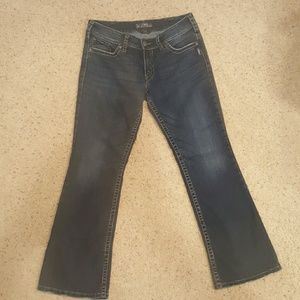 Dark Wash Silver Jean