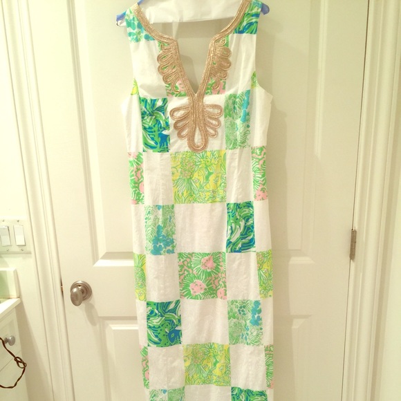 Lilly Pulitzer Maxi Patchwork Dress Sz 10
