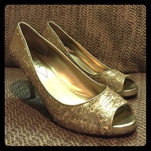Gold Guess Heels
