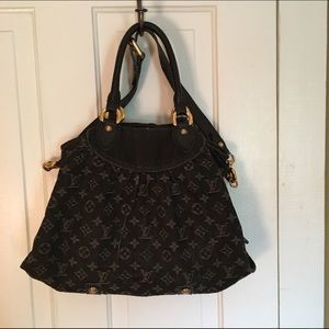 Louis Vuitton denim neo cabby mm satchel