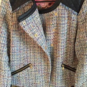 Boucle asymmetrical jacket