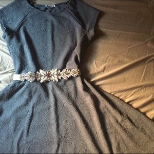 Flare dress imprinted flowers