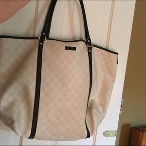Gucci white tote large
