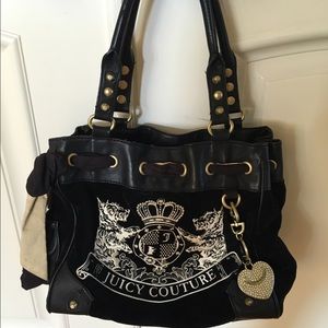Juicy Couture black velour purse