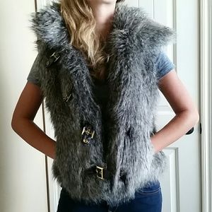 Faux fur vest
