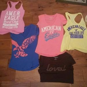 5 American Eagle shirts
