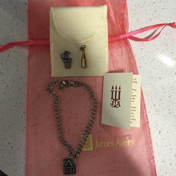 James Avery sterling silver bracelet with charms