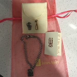 James Avery sterling silver bracelet with charms