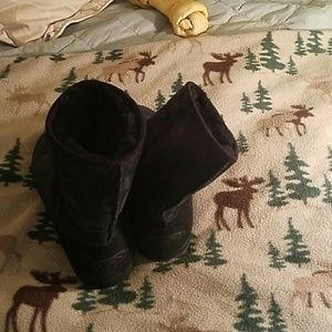 Short Rainbow Fur Boots