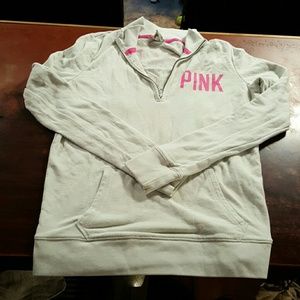 Vs pink pullover half zip