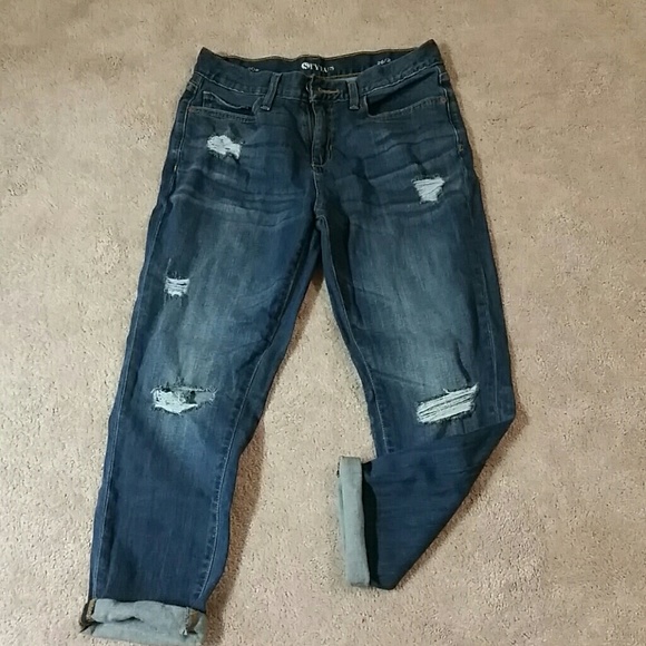 Distressed denim