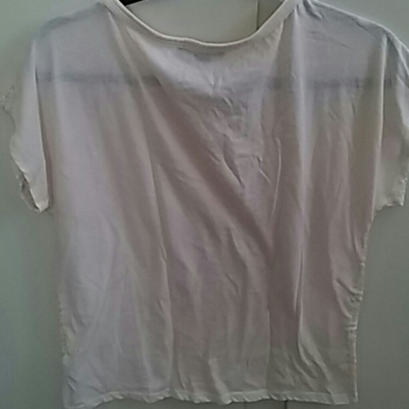 Forever 21 baby pink see through lace top - Picture 2 of 2
