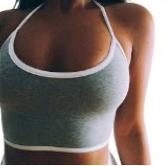 Grey halter crop